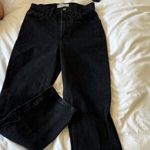 Abercrombie & Fitch Black High-Rise Straight Jeans
